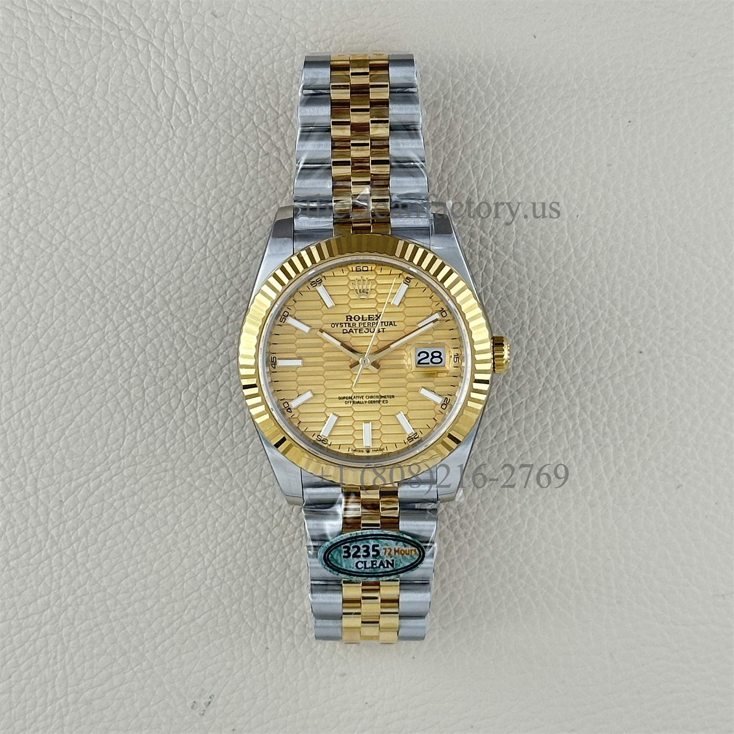 The Best Replica Rolex DateJust 41mm 904L Oystersteel 126333-0022 Two-tone Super Clone 3235 Movement Yellow Gold Wrap Fluted Bezel Yellow Gold Dial Jubilee five-piece links Waterproof Clean factory Made