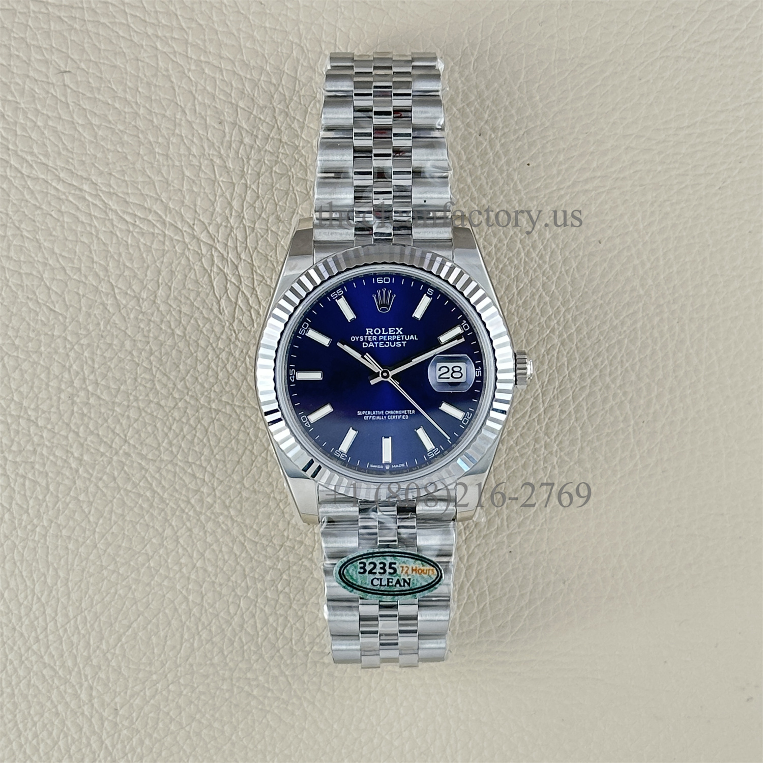 The Best Replica Rolex DateJust 41mm 904L Oystersteel 126334-0002 Super Clone 3235 Movement White Gold Wrap Fluted Bezel Blue Dial Jubilee five-piece links Waterproof Clean factory Made