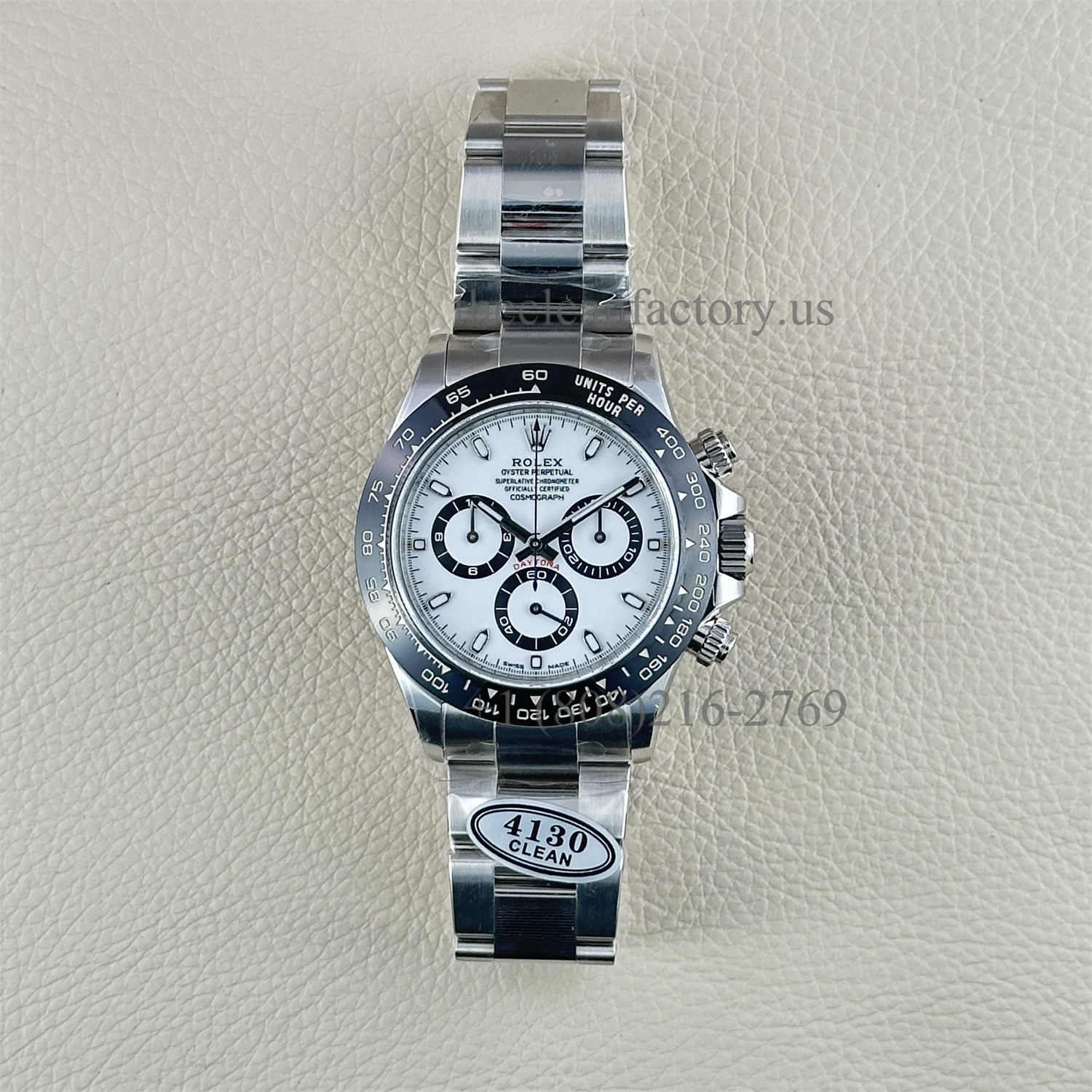 Clean Factory Rolex Daytona 116500LN-0001 40mm White Panda Dial Black Ceramic Bezel Super Clone Chronograph waterproof Best replica 4130 Movement