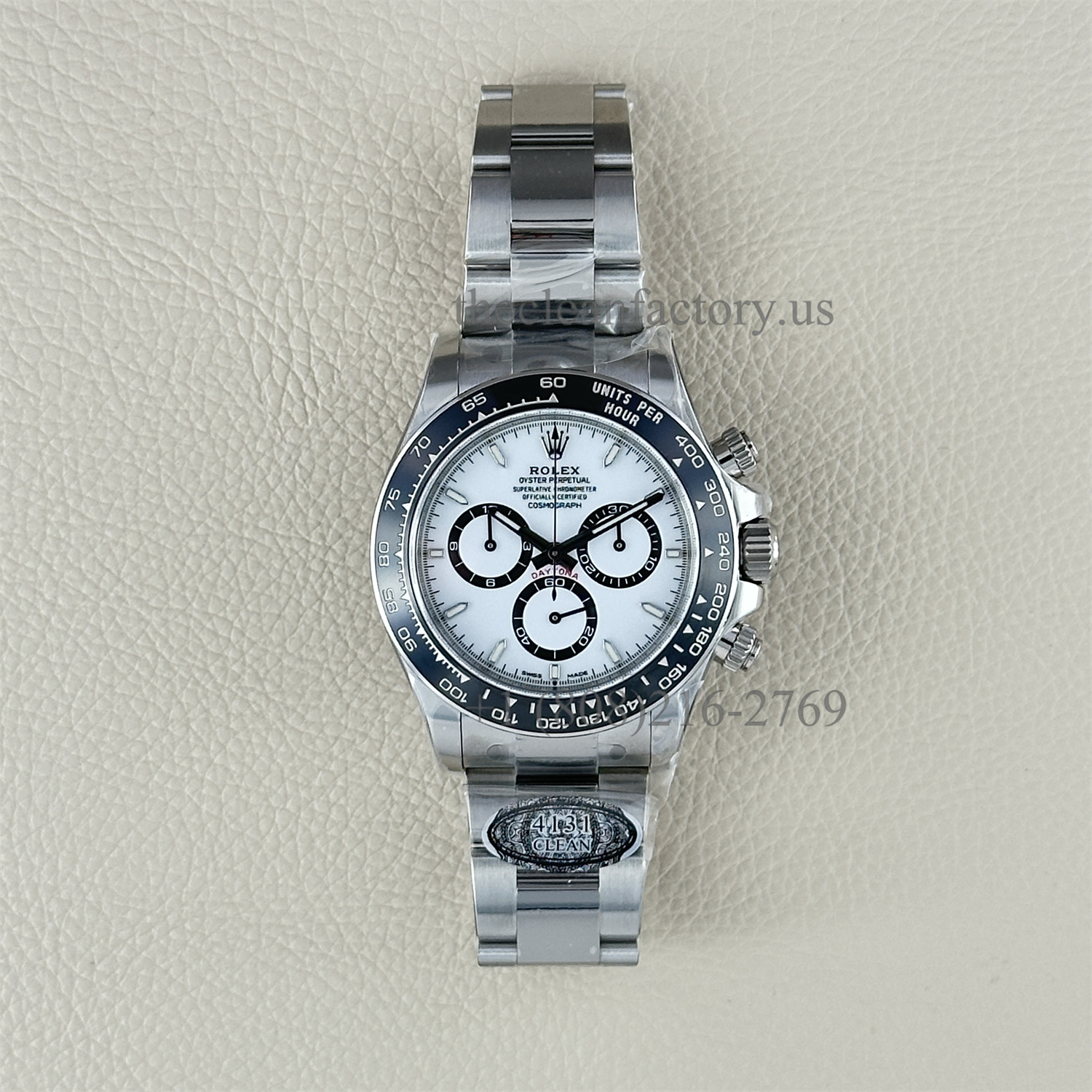 Clean Factory Rolex Daytona 126500LN-0001 40mm White Panda Dial Black Ceramic Bezel Super Clone Chronograph waterproof Best replica 4131 Movement