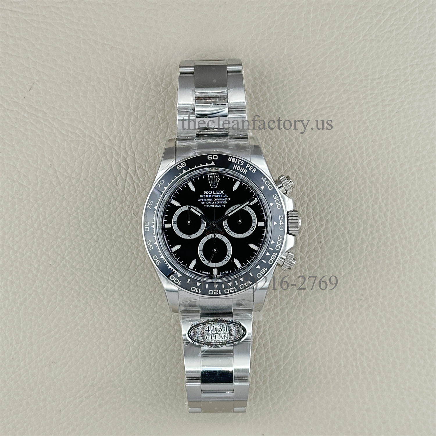 Clean Factory Rolex Daytona 126500LN-0002 40mm Black Dial Black Ceramic Bezel Super Clone Chronograph waterproof Best replica 4131 Movement