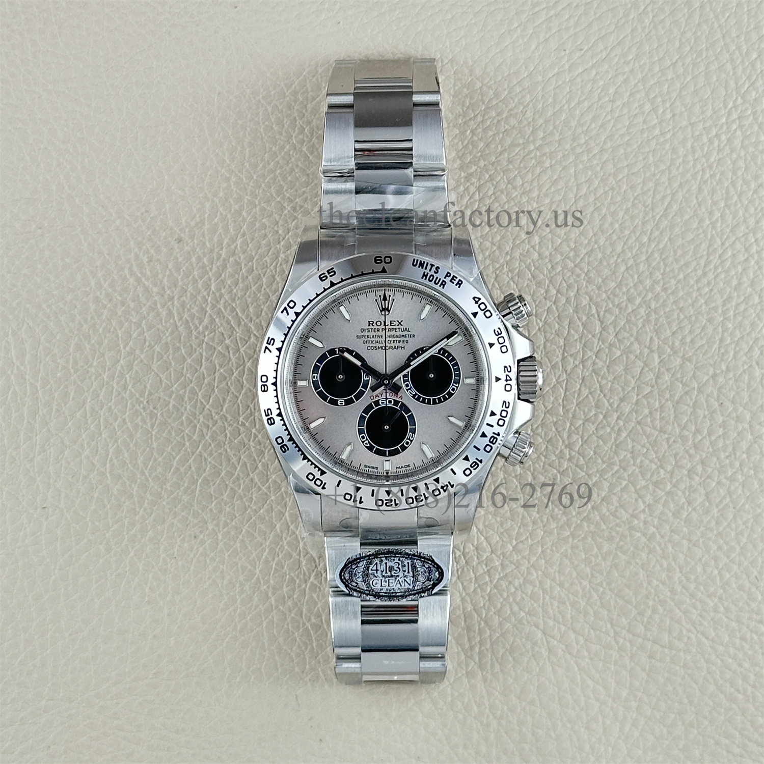 Clean Factory Rolex Daytona 126509-0003 Grey Panda Dial White Gold Bezel Super Clone Chronograph waterproof Best replica 4131 Movement