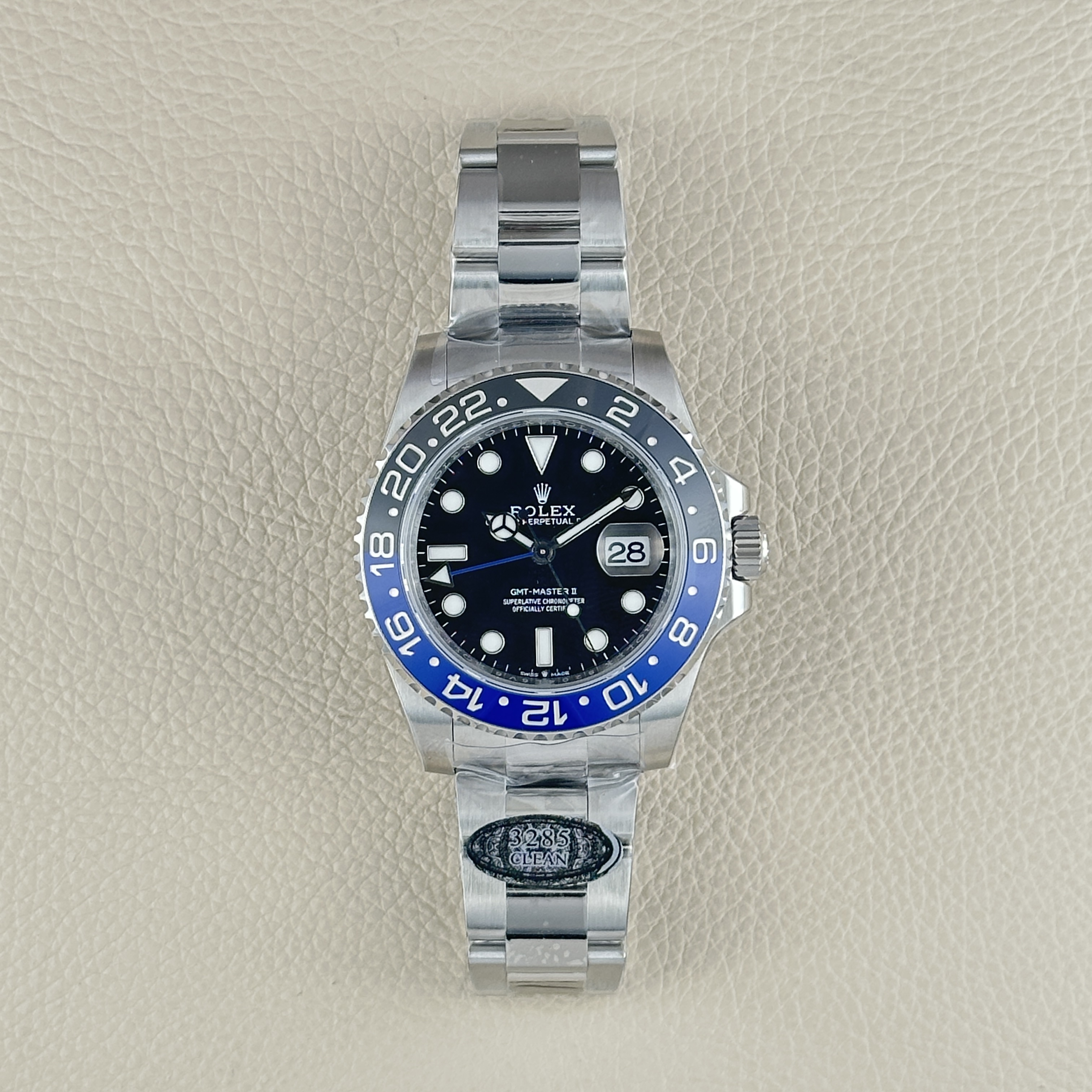 Real Clean factory Rolex GMT-Master II Batman The best replica and latest version 126710BLNR-0003 Oyster Bracelet Blue Black Ceramic Bezel Super Clone 3285 Movement