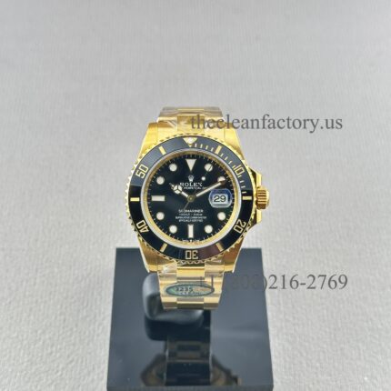 Clean Factory Rolex Submariner Yellow Gold Wrap Oyster 126618LN-0002 The Best Replica Super Clone 3235 Movement Black Dial Diving Waterproof 41mm