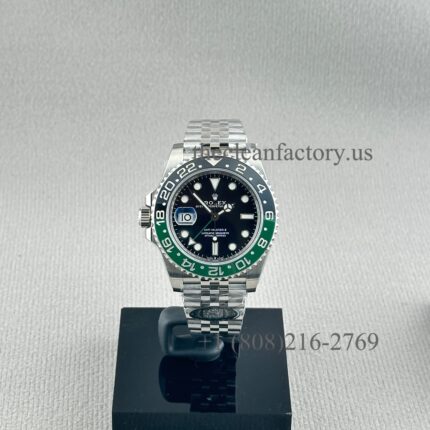 Clean factory Rolex GMT-Master II left-handed Sprite The best replica and latest version 126720VTNR-0002 Jubilee Bracelet Green Black Ceramic Bezel Super Clone 3285 Movement