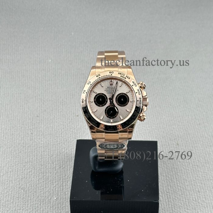 Clean Factory Rolex Daytona 126505-0003 Sundust & Black Index Dial Rose Gold Bezel Rose Gold wrapped Super Clone Chronograph waterproof Best replica 4131 Movement