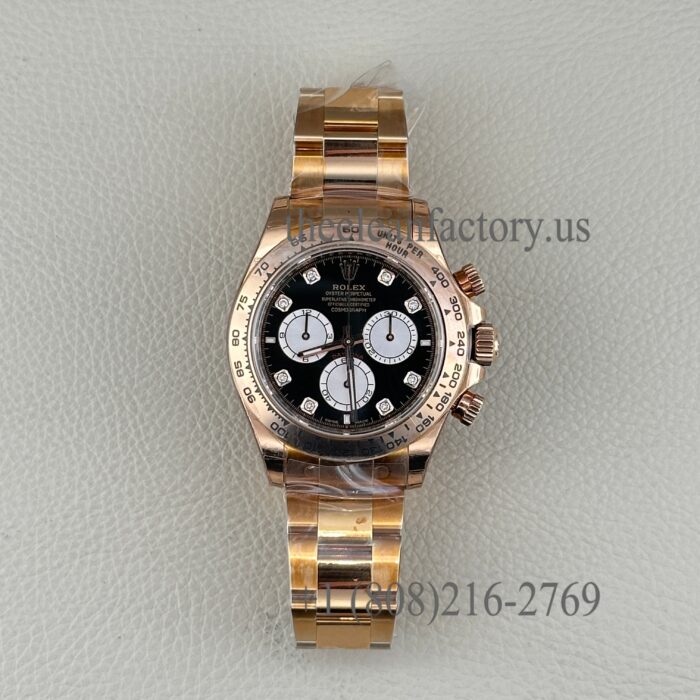 Clean Factory Rolex Daytona 126508-0003 Yellow gold Wrapped case Bright Black/Champagne Diamond Dial Real Yellow Gold Wrap Bracelet Swiss super clone 4131