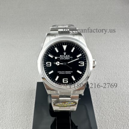 Clean Factory Rolex Explorer-I 124270-0001 36mm Black Dial 904L Steel Super Clone 3230 Movement