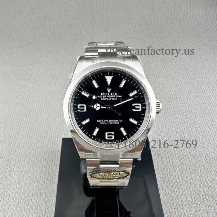 Clean Factory Rolex Explorer-I 124270-0001 36mm Black Dial 904L Steel Super Clone 3230 Movement