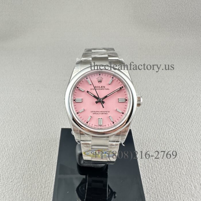 Clean Factory Rolex Oyster Perpetual 126000-0008 36mm Candy pink Dial 904L Steel super clone 3230 Movement
