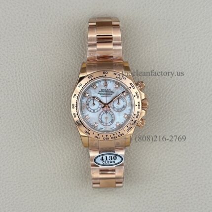 Clean Factory Rolex Daytona 116508-0007 Yellow gold case White mother of Pearl Diamond Dial Real Yellow Gold Wrap Bracelet Swiss super clone 4130