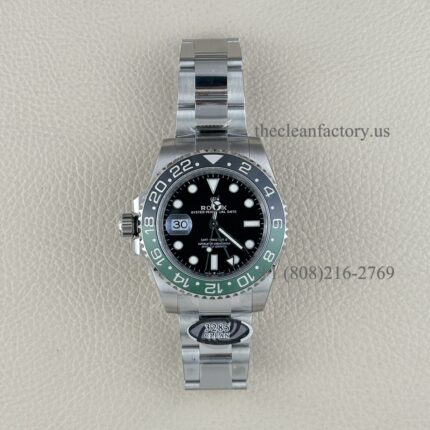 Clean factory Rolex GMT-Master II left-handed Sprite The best replica and latest version 126720VTNR-0001 Three-piece link Oyster Bracelet Green Black Ceramic Bezel Super Clone 3285 Movement