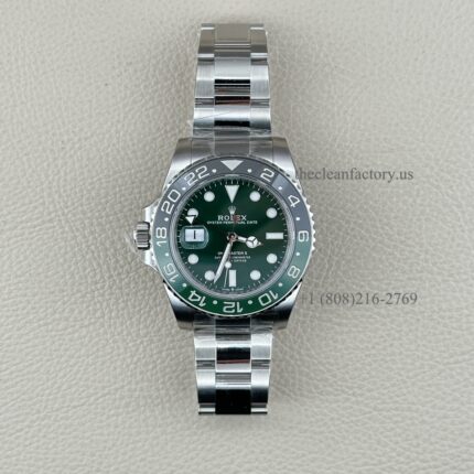 Clean factory Rolex GMT-Master II left-handed Sprite The best replica and latest version 126729VTNR-0001 Green Dial Three-piece link Oyster Bracelet Green Black Ceramic Bezel Super Clone 3285 Movement