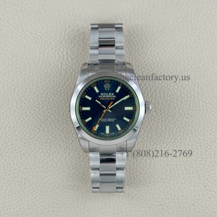 Rolex Milgauss 116400gv-0002 40mm Blue Dial Stainless Steel Oyster Bracelet Watch super clone 3131