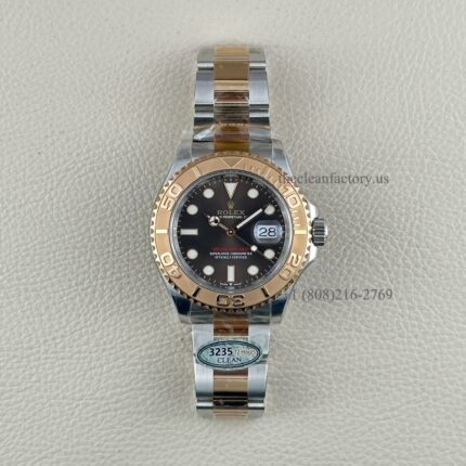 Clean Factory Rolex Yacht Master 126621-0002 40mm Black Dial Two Tone Stainless Steel & 18K Rose Gold Oyster Bracelet Men’s Watch Super Clone 3235 Movement