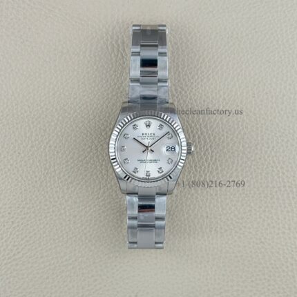 The Best Replica Rolex DateJust 31mm 278274-0029 Silver Diamond Dial Stainless Steel Oyster Bracelet Women’s Watch Super Clone 2236 Movement